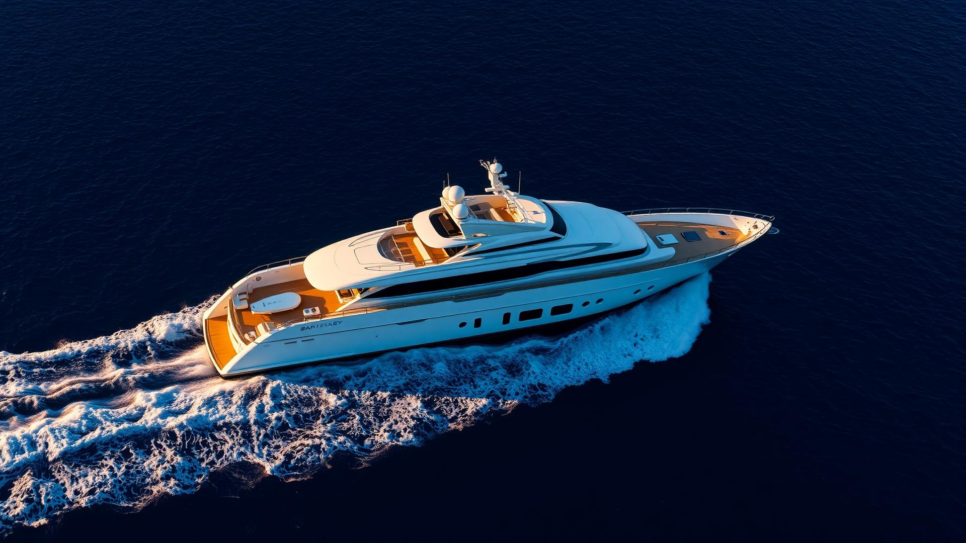 Superyacht underway — MS Ocean maritime consultancy Modern superyacht underway in deep blue open water — MS Ocean maritime consultancy